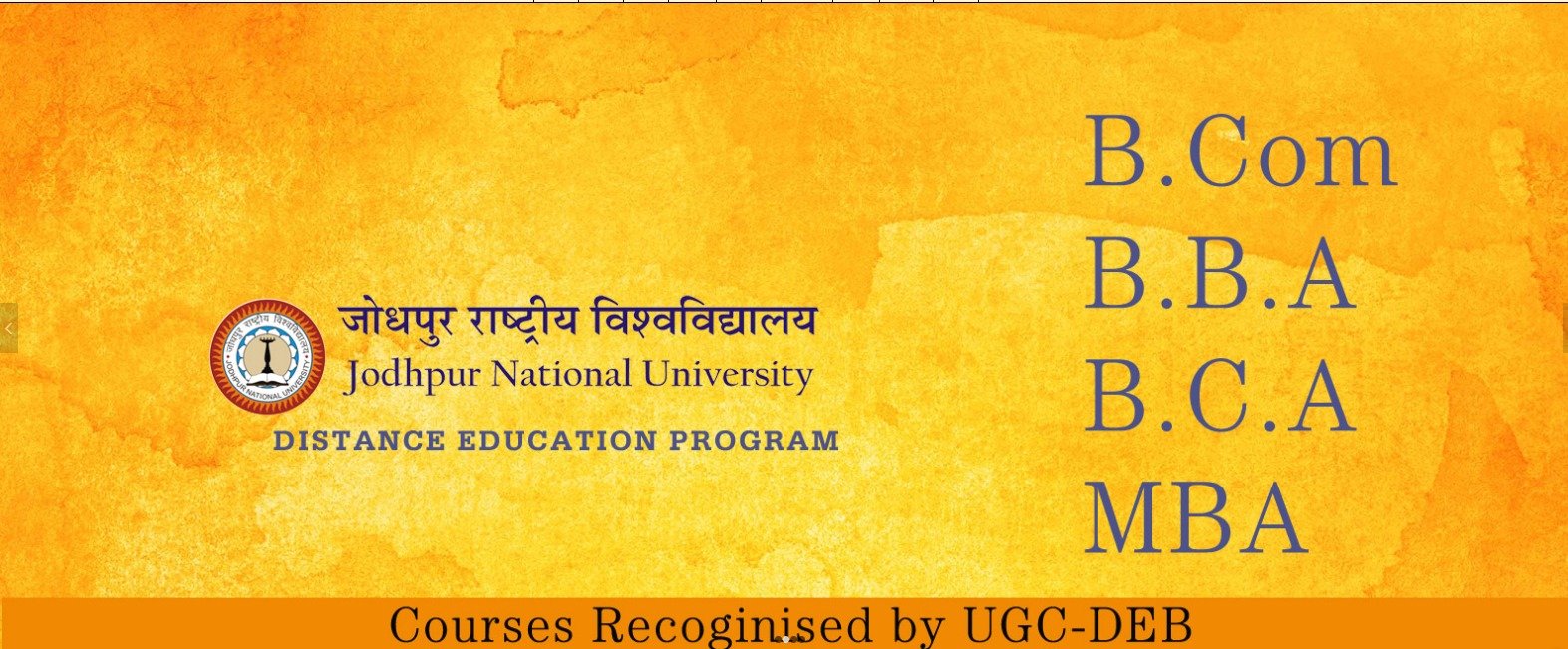 Jodhpur National University Distance Education Program